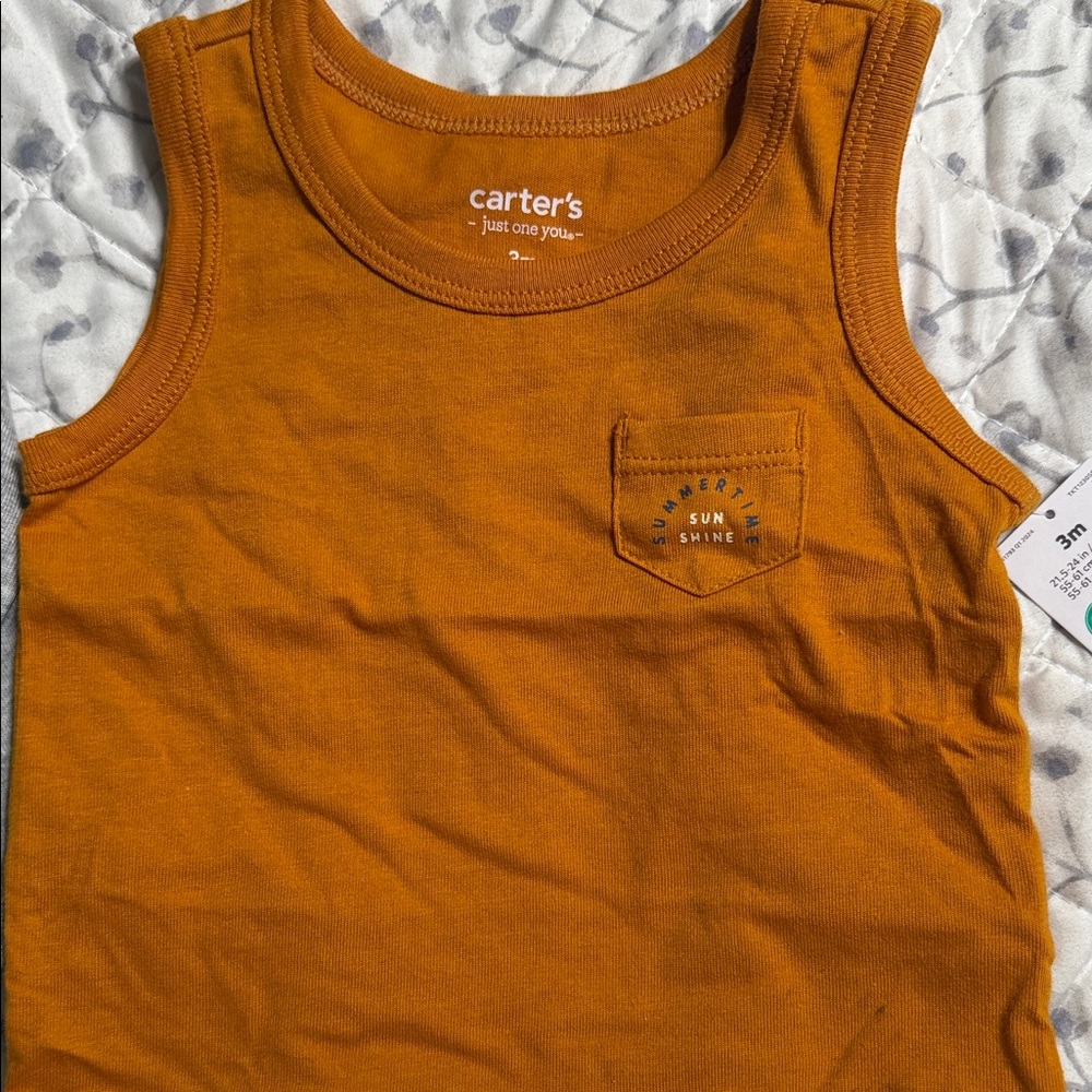 Carter's Mustard and Gray Tank Top and Cardigan Set - Picture 4 of 6